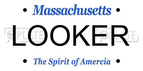LOOKER Massachusetts License Plate