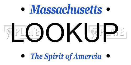 LOOKUP Massachusetts License Plate