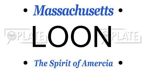 LOON Massachusetts License Plate