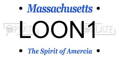 LOON1 Massachusetts License Plate