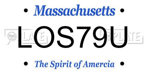 LOS79U Massachusetts License Plate