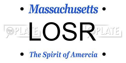 LOSR Massachusetts License Plate