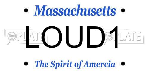LOUD1 Massachusetts License Plate
