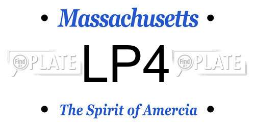 LP4 Massachusetts License Plate