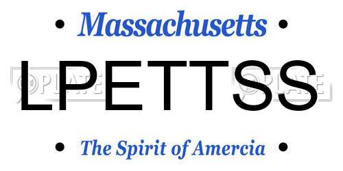 LPETTSS Massachusetts License Plate
