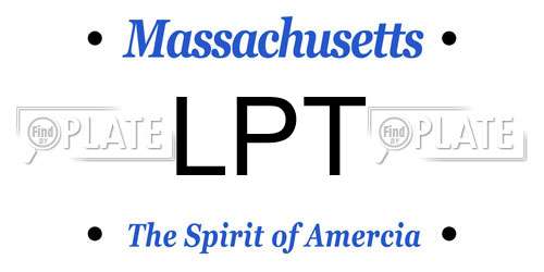 LPT Massachusetts License Plate