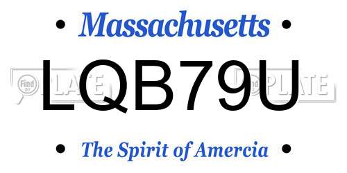 LQB79U Massachusetts License Plate