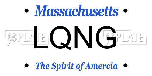 LQNG Massachusetts License Plate