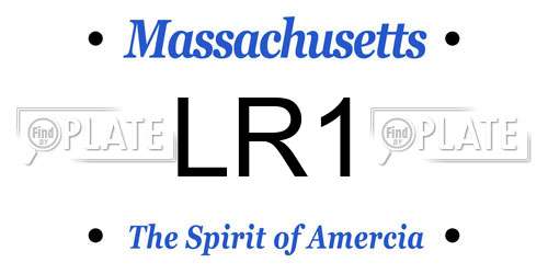 LR1 Massachusetts License Plate
