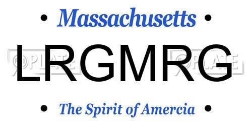 LRGMRG Massachusetts License Plate