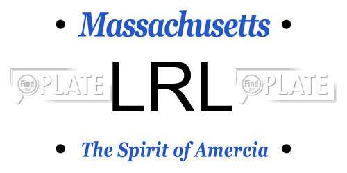 LRL Massachusetts License Plate