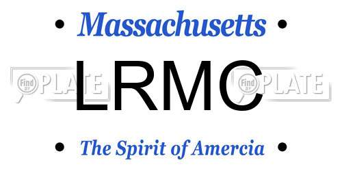 LRMC Massachusetts License Plate