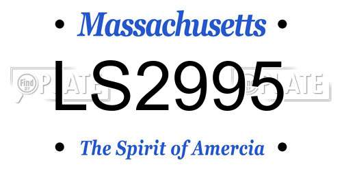 LS2995 Massachusetts License Plate