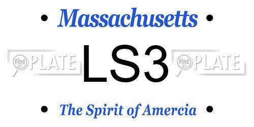 LS3 Massachusetts License Plate