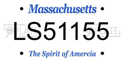LS51155 Massachusetts License Plate
