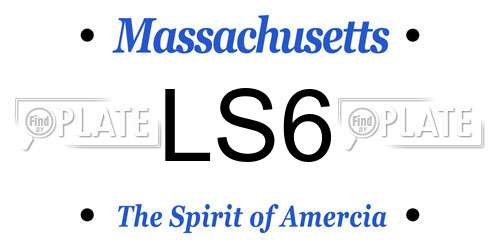 LS6 Massachusetts License Plate