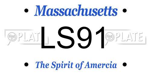 LS91 Massachusetts License Plate