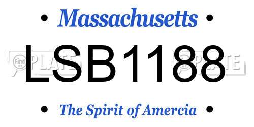 LSB1188 Massachusetts License Plate