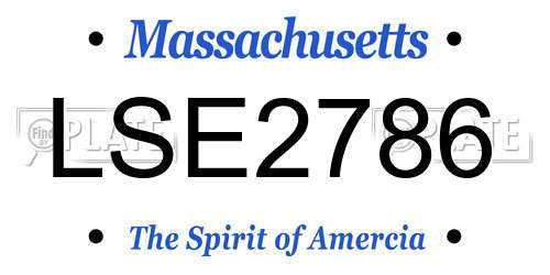 LSE2786 Massachusetts License Plate
