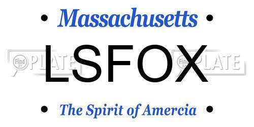 LSFOX Massachusetts License Plate
