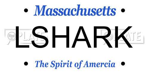 LSHARK Massachusetts License Plate