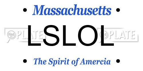 LSLOL Massachusetts License Plate