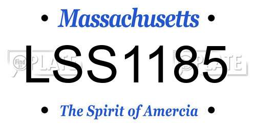 LSS1185 Massachusetts License Plate
