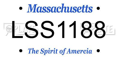 LSS1188 Massachusetts License Plate