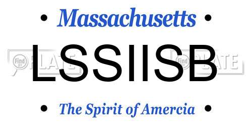 LSSIISB Massachusetts License Plate