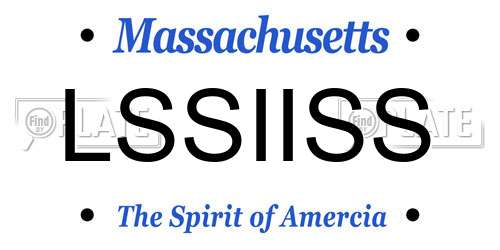 LSSIISS Massachusetts License Plate