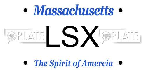 LSX Massachusetts License Plate