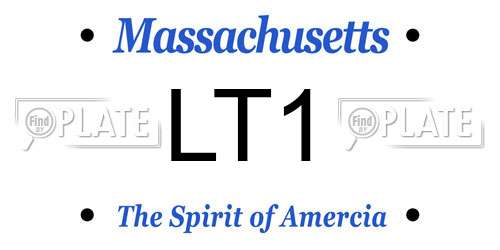 LT1 Massachusetts License Plate