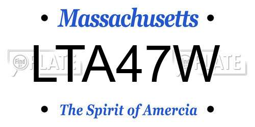 LTA47W Massachusetts License Plate
