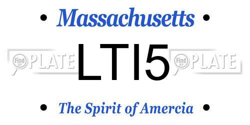 LTI5 Massachusetts License Plate