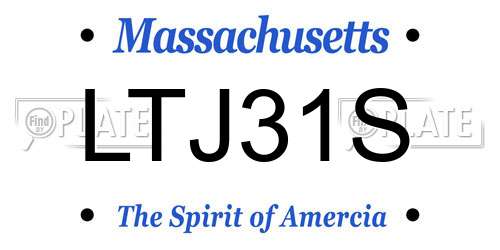 LTJ31S Massachusetts License Plate