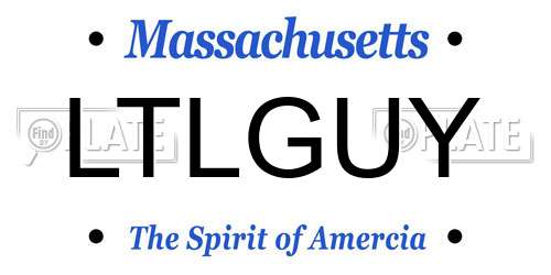 LTLGUY Massachusetts License Plate