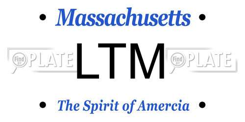 LTM Massachusetts License Plate