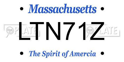 LTN71Z Massachusetts License Plate