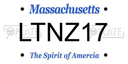 LTNZ17 Massachusetts License Plate