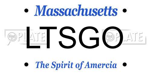 LTSGO Massachusetts License Plate