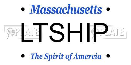 LTSHIP Massachusetts License Plate