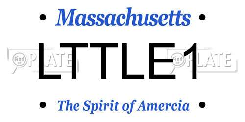 LTTLE1 Massachusetts License Plate