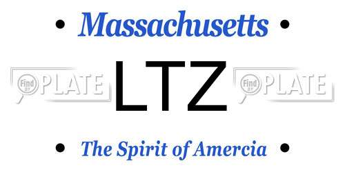 LTZ Massachusetts License Plate