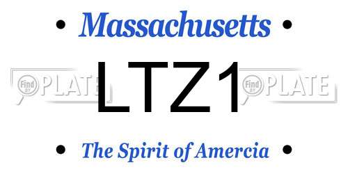 LTZ1 Massachusetts License Plate