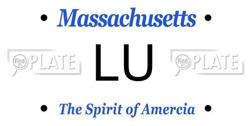 LU Massachusetts License Plate