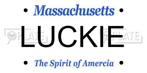 LUCKIE Massachusetts License Plate