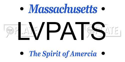 LVPATS Massachusetts License Plate