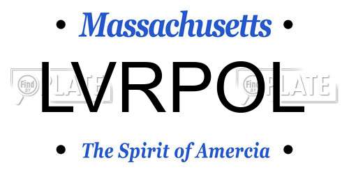 LVRPOL Massachusetts License Plate