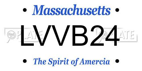 LVVB24 Massachusetts License Plate