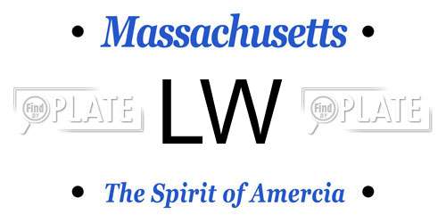 LW Massachusetts License Plate